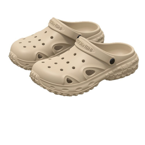 洞洞鞋男款防臭防滑2025新款輪胎夏季踩屎感包頭拖豆豆鞋男生外穿