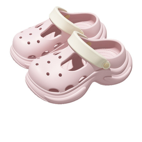 eva厚底小蠻腰洞洞鞋女夏外穿新款時尚休閒防滑增高跟包頭涼拖鞋 eva厚底小蠻腰洞洞鞋女夏外穿新款時尚休閒防滑增高跟包頭涼拖鞋