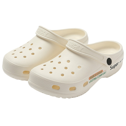 洞洞鞋女款2025新款夏季外穿防滑家居家用沙灘厚底涼拖鞋 洞洞鞋女款2025新款夏季外穿防滑家居家用沙灘厚底涼拖鞋