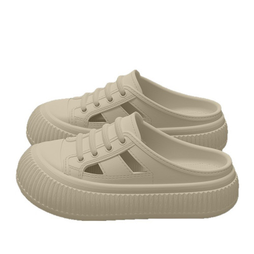 厚底洞洞鞋女夏季2025新款外穿防滑透氣踩屎感海邊沙灘羅馬涼拖鞋 厚底洞洞鞋女夏季2025新款外穿防滑透氣踩屎感海邊沙灘羅馬涼拖鞋