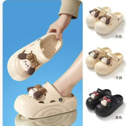 女洞洞鞋包頭涼鞋2025夏季新款厚底可愛卡通外穿涼拖鞋【