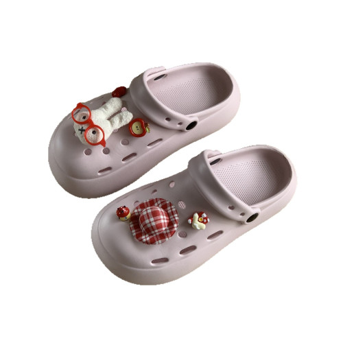 小紅書爆款洞洞鞋女厚底防滑透氣eva拖鞋夏季外穿防臭沙灘涼拖鞋