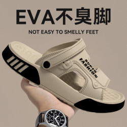 涼鞋男款2025新款夏季外穿開車專用戶外沙灘鞋軟底防滑防臭涼拖鞋