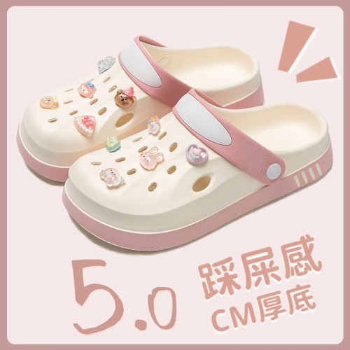 夏季洞洞鞋女士外穿踩屎感網紅超火沙灘防滑防臭包頭涼拖鞋男 夏季洞洞鞋女士外穿踩屎感網紅超火沙灘防滑防臭包頭涼拖鞋男