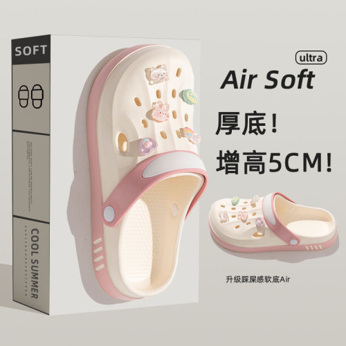 夏季洞洞鞋女士外穿踩屎感網紅超火沙灘防滑防臭包頭涼拖鞋男 夏季洞洞鞋女士外穿踩屎感網紅超火沙灘防滑防臭包頭涼拖鞋男