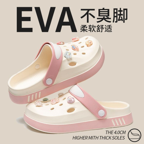 夏季洞洞鞋女士外穿踩屎感網紅超火沙灘防滑防臭包頭涼拖鞋男 夏季洞洞鞋女士外穿踩屎感網紅超火沙灘防滑防臭包頭涼拖鞋男