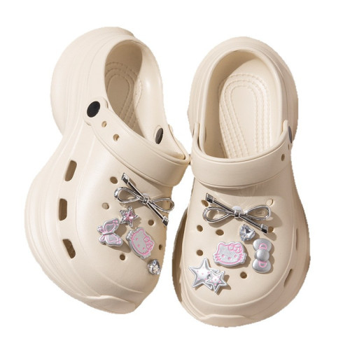 厚底增高洞洞鞋女2025新款外穿超火絕美沙灘防滑可愛包頭涼拖鞋夏 厚底增高洞洞鞋女2025新款外穿超火絕美沙灘防滑可愛包頭涼拖鞋夏