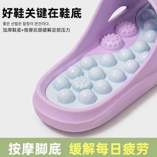 按摩拖鞋女款2025新款家居室內防滑養生指壓足底穴位涼拖鞋男士夏 按摩拖鞋女款2025新款家居室內防滑養生指壓足底穴位涼拖鞋男士夏