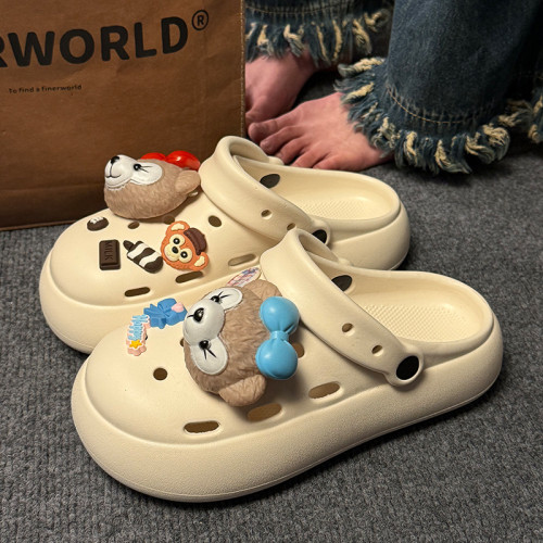 可愛洞洞鞋女夏季新款外穿ins網紅沙灘防滑厚底踩屎感包頭涼拖鞋 可愛洞洞鞋女夏季新款外穿ins網紅沙灘防滑厚底踩屎感包頭涼拖鞋