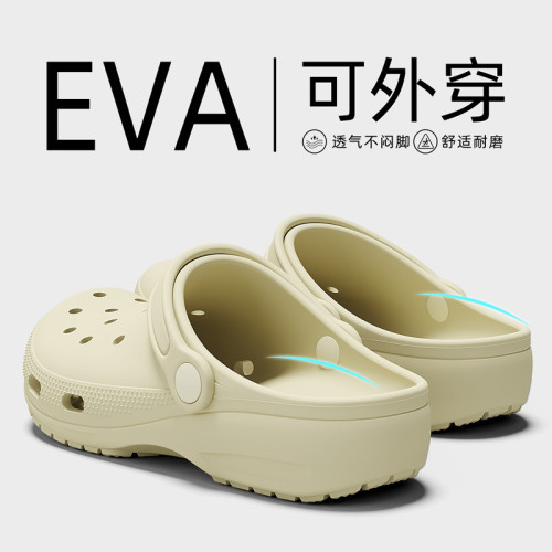 洞洞鞋2025夏季新款手術室專用防滑透氣外穿帶後跟包頭居家涼拖鞋