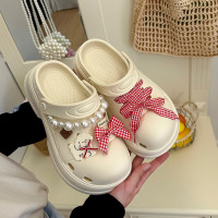 少女風潮流卡通動漫馬蹄洞洞鞋春夏季新款時尚百搭厚底舒適涼拖鞋