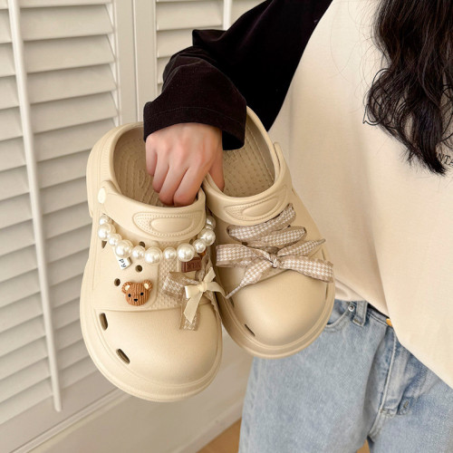 少女風潮流卡通動漫馬蹄洞洞鞋春夏季新款時尚百搭厚底舒適涼拖鞋 少女風潮流卡通動漫馬蹄洞洞鞋春夏季新款時尚百搭厚底舒適涼拖鞋