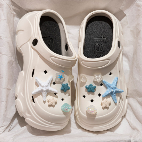 厚底洞洞鞋女2025新款夏季外穿防滑防臭海邊沙灘鞋增高eva涼拖鞋 厚底洞洞鞋女2025新款夏季外穿防滑防臭海邊沙灘鞋增高eva涼拖鞋