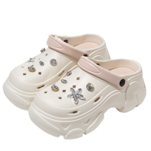 時尚ins厚底洞洞鞋女款夏季外穿增高防滑海邊沙灘超火包頭涼拖鞋 時尚ins厚底洞洞鞋女款夏季外穿增高防滑海邊沙灘超火包頭涼拖鞋