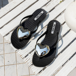 網紅夏季新款愛心人字拖鞋女時尚外穿防滑百搭休閒沙灘夾趾涼拖鞋