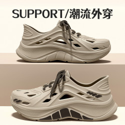 開車洞洞鞋男款夏季2025新款潮流外穿厚底耐磨防滑防臭溯谿涼鞋男