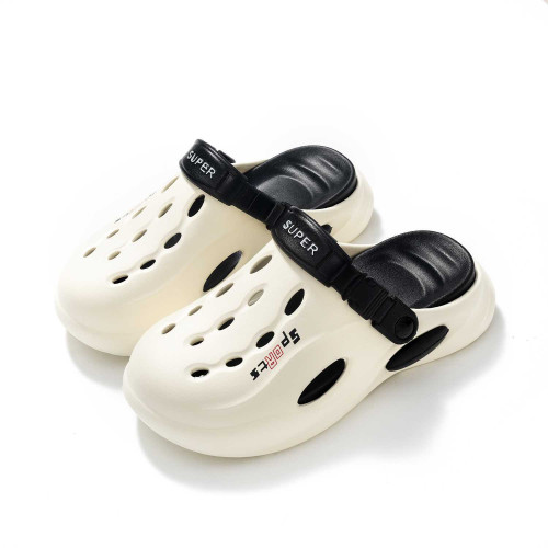 時尚洞洞鞋男士夏季外穿運動耐磨包頭涼鞋防滑厚底踩屎感沙灘涼拖 時尚洞洞鞋男士夏季外穿運動耐磨包頭涼鞋防滑厚底踩屎感沙灘涼拖