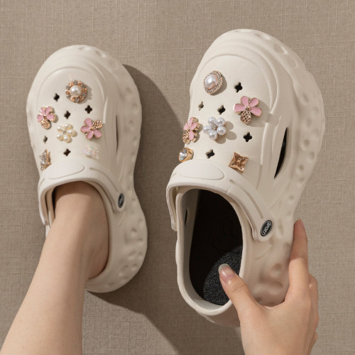 厚底洞洞鞋女款夏季外穿網紅沙灘防滑戶外兩穿涼鞋防臭包頭拖鞋男 厚底洞洞鞋女款夏季外穿網紅沙灘防滑戶外兩穿涼鞋防臭包頭拖鞋男