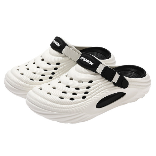 踩屎感拖鞋男士居家戶外開車兩用沙灘洞洞鞋夏季包頭涼拖透氣防滑