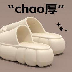 小個子厚底拖鞋女款夏季外穿2025新款網紅踩屎感eva增高沙灘涼拖