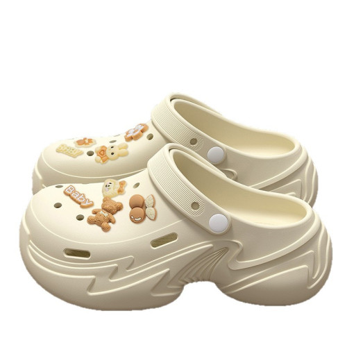 焦糖小熊厚底洞洞鞋女款夏季新款外穿沙灘防滑防臭包頭涼拖鞋女士 焦糖小熊厚底洞洞鞋女款夏季新款外穿沙灘防滑防臭包頭涼拖鞋女士