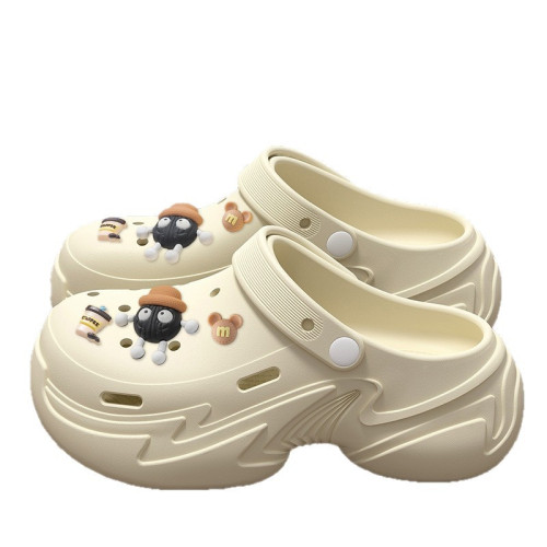 煤球洞洞鞋女款2025新款外穿沙灘鞋防滑防臭包頭厚底涼拖鞋女士 煤球洞洞鞋女款2025新款外穿沙灘鞋防滑防臭包頭厚底涼拖鞋女士