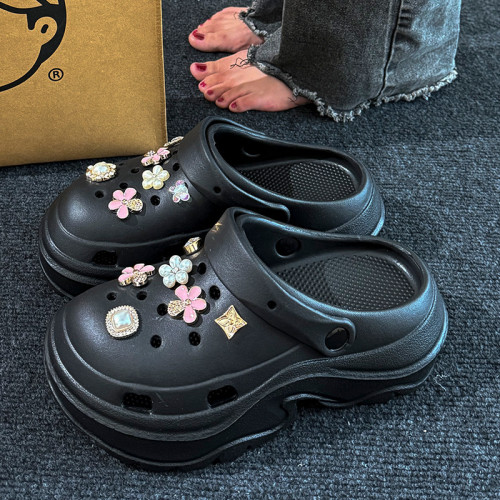 踩屎感厚底洞洞鞋女夏季外穿2025新款超火沙灘防滑包頭涼拖鞋女士 踩屎感厚底洞洞鞋女夏季外穿2025新款超火沙灘防滑包頭涼拖鞋女士