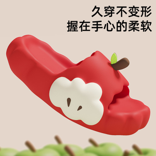 鴛鴦蘋果拖鞋女士夏季外穿2025新款網紅爆款防滑厚底可愛卡通涼拖