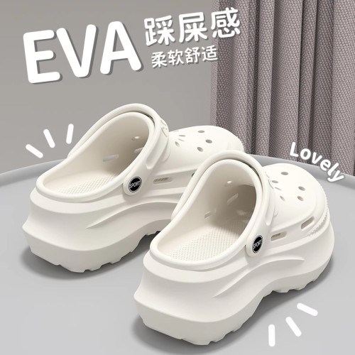 8.0厚底增高洞洞鞋女款夏天外穿包頭防臭ins超火絕美沙灘涼拖鞋女 8.0厚底增高洞洞鞋女款夏天外穿包頭防臭ins超火絕美沙灘涼拖鞋女