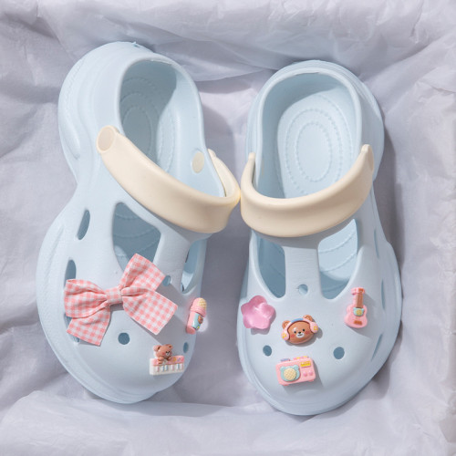 踩屎感洞洞鞋女2025夏季新款可愛厚底外穿增高防臭沙灘包頭涼拖鞋 踩屎感洞洞鞋女2025夏季新款可愛厚底外穿增高防臭沙灘包頭涼拖鞋