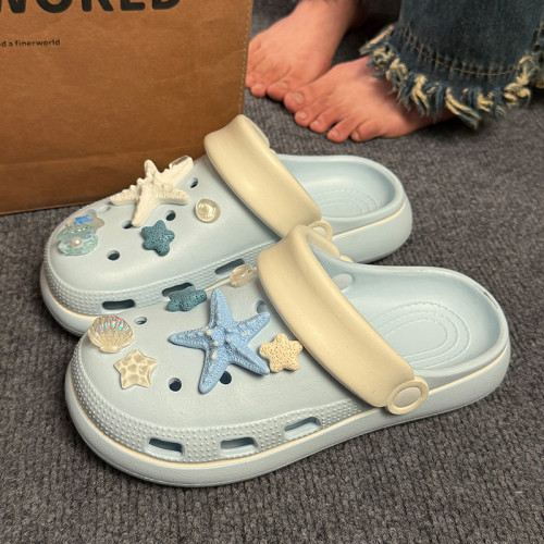 ins超火厚底洞洞鞋女款2025新款夏季外穿防滑沙灘eva包頭涼拖鞋女 ins超火厚底洞洞鞋女款2025新款夏季外穿防滑沙灘eva包頭涼拖鞋女