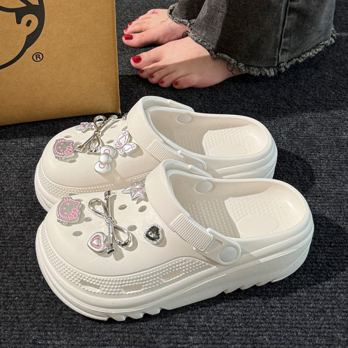 夏季洞洞鞋女外穿包頭防臭海邊沙灘玩水防滑厚底踩屎感涼拖鞋女士 夏季洞洞鞋女外穿包頭防臭海邊沙灘玩水防滑厚底踩屎感涼拖鞋女士