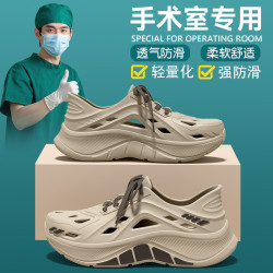 德國醫用手術室洞洞鞋男士夏季外穿2025新款厚底耐磨防滑防臭涼鞋