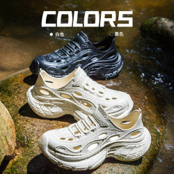 釣魚洞洞鞋男款夏季外穿防臭防滑全包開車戶外沙灘溯谿涉水涼鞋男