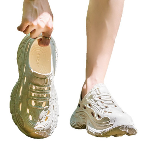 釣魚洞洞鞋男款夏季外穿防臭防滑全包開車戶外沙灘溯谿涉水涼鞋男