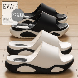 運動拖鞋男夏季外穿潮流厚底耐磨家用洗澡防滑防臭踩屎感男士涼拖