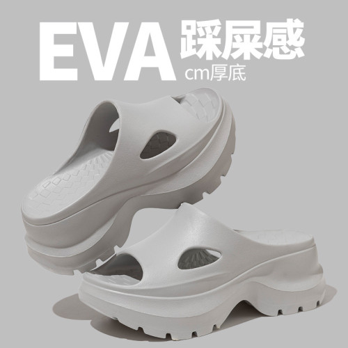 跛跟7CM厚底超軟EVA高配版沙灘拖鞋女2025小紅書同款夏季度假風 跛跟7CM厚底超軟EVA高配版沙灘拖鞋女2025小紅書同款夏季度假風