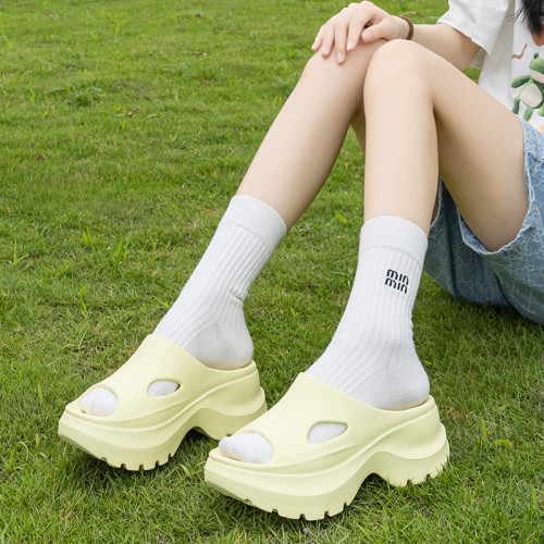 跛跟7CM厚底超軟EVA高配版沙灘拖鞋女2025小紅書同款夏季度假風 跛跟7CM厚底超軟EVA高配版沙灘拖鞋女2025小紅書同款夏季度假風