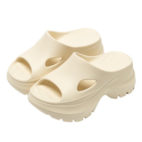 跛跟7CM厚底超軟EVA高配版沙灘拖鞋女2025小紅書同款夏季度假風 跛跟7CM厚底超軟EVA高配版沙灘拖鞋女2025小紅書同款夏季度假風