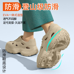 德國醫用手術室拖鞋男2025新款夏季外穿防滑醫護士專用老爹洞洞鞋