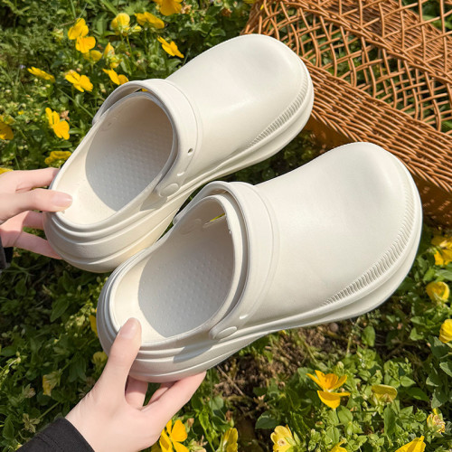 6.0超高跟厚底包頭拖鞋女士夏外穿防滑增高新款高級感沙灘洞洞鞋 6.0超高跟厚底包頭拖鞋女士夏外穿防滑增高新款高級感沙灘洞洞鞋