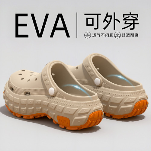 老人防滑專用洞洞鞋男士2025新款夏季外穿厚底耐磨透氣eva涼拖鞋 老人防滑專用洞洞鞋男士2025新款夏季外穿厚底耐磨透氣eva涼拖鞋