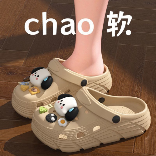 兒童洞洞鞋男童2025新款夏季外穿防滑防臭踩屎感親子涼拖鞋女童