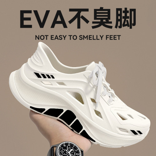 防臭洞洞鞋男士夏季外穿2025新款厚底開車戶外軟底防滑耐磨涼鞋男 防臭洞洞鞋男士夏季外穿2025新款厚底開車戶外軟底防滑耐磨涼鞋男