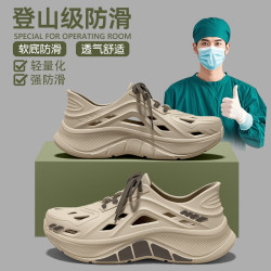 德國手術室洞洞鞋男款醫用防滑2025新款夏季外穿防臭透氣厚底涼拖