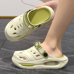 洞洞鞋男款夏季外穿2025新款踩屎感厚底耐磨防滑防臭兩穿開車涼拖