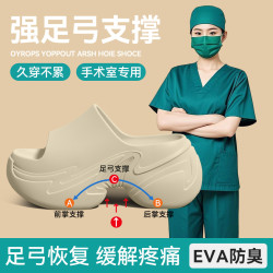 足弓支撐拖鞋女款2025新款夏季外穿厚底增高手術室拖鞋防滑涼拖女