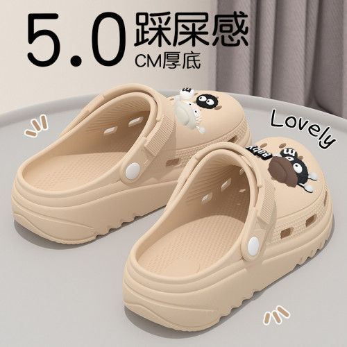 踩屎感洞洞鞋女夏季外穿2025新款上班厚底防滑eva海邊沙灘涼拖鞋 踩屎感洞洞鞋女夏季外穿2025新款上班厚底防滑eva海邊沙灘涼拖鞋