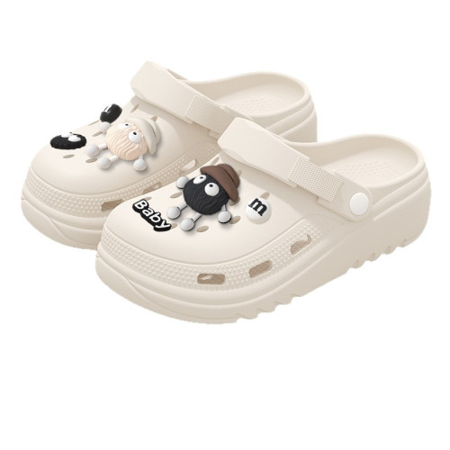 踩屎感洞洞鞋女夏季外穿2025新款上班厚底防滑eva海邊沙灘涼拖鞋 踩屎感洞洞鞋女夏季外穿2025新款上班厚底防滑eva海邊沙灘涼拖鞋