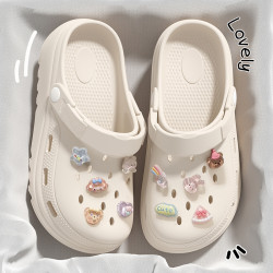 洞洞鞋女夏季外穿2025新款時尚網紅百搭超火厚底防滑防臭沙灘涼拖